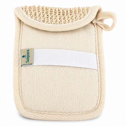 Soopura Soap Saver Mitt — Exfoliating Shower Glove with Soap Pocket